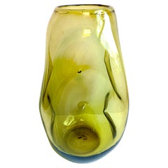 Gran jarrón de vidrio artístico "Pellizcado" de Winslow Anderson para Blenko, años 60