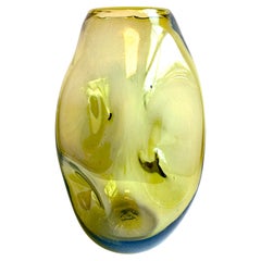 Gran jarrón de vidrio artístico "Pellizcado" de Winslow Anderson para Blenko, años 60