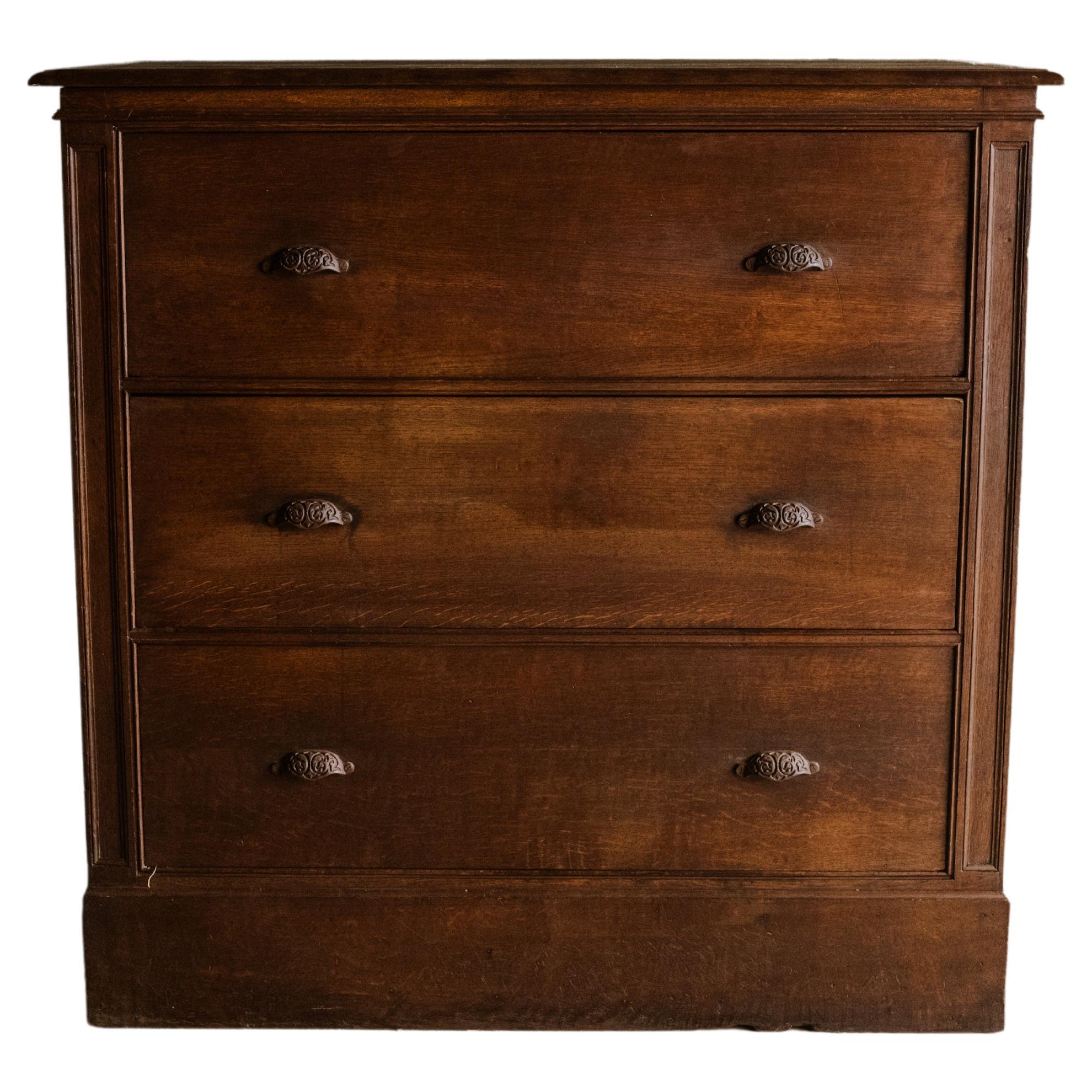 Large Pine Chest of Drawers from France, Circa 1950