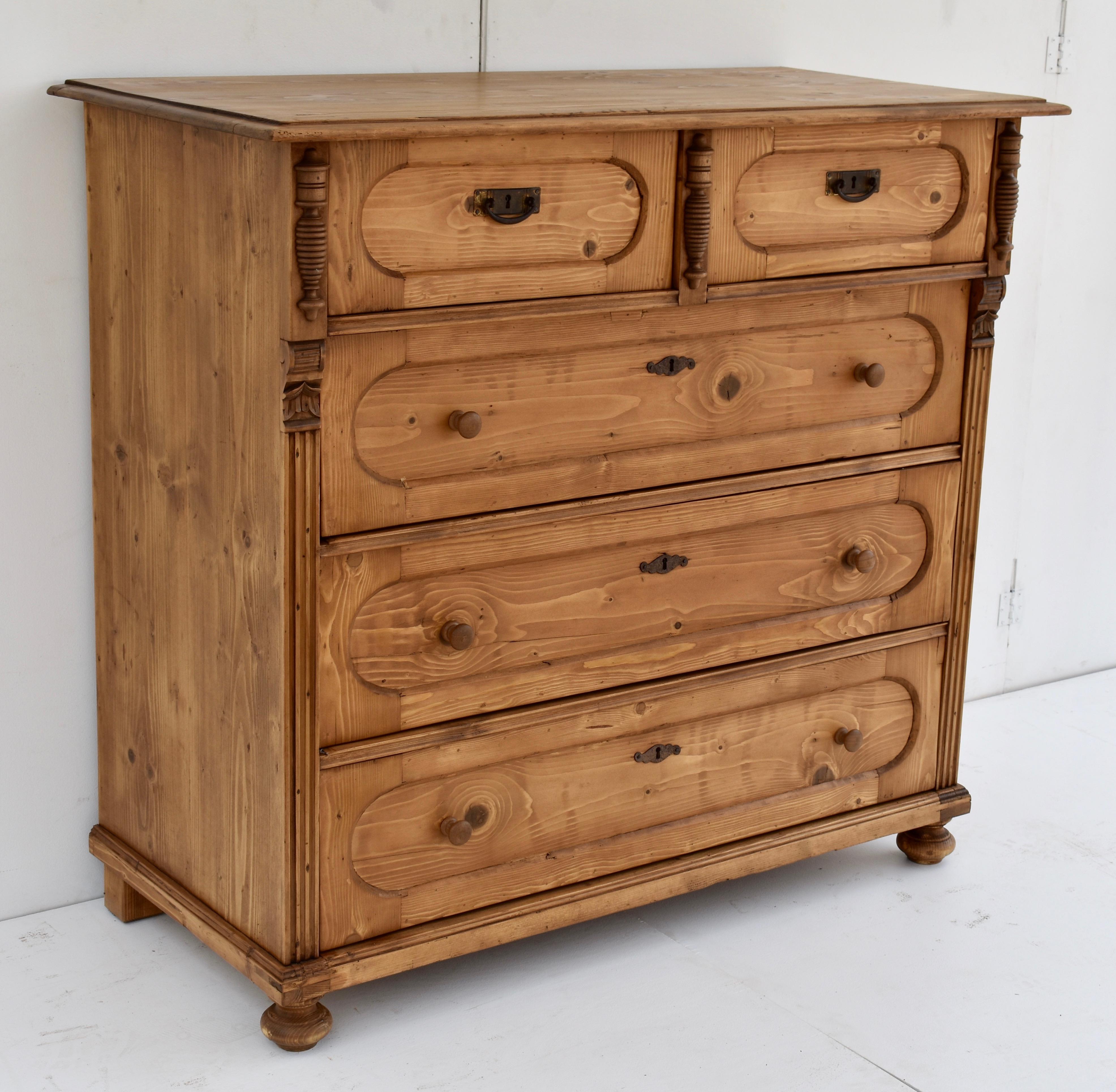 large pine chest of drawers
