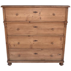 Large Pine Chest of Four Drawers