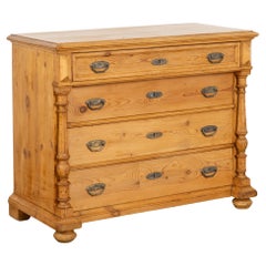 Large Pine Chest of Four Drawers from Denmark, circa 1860-80