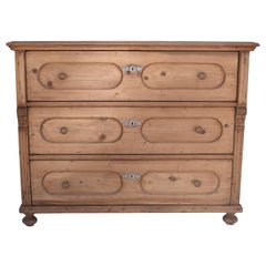 Large Pine Chest of Three Drawers
