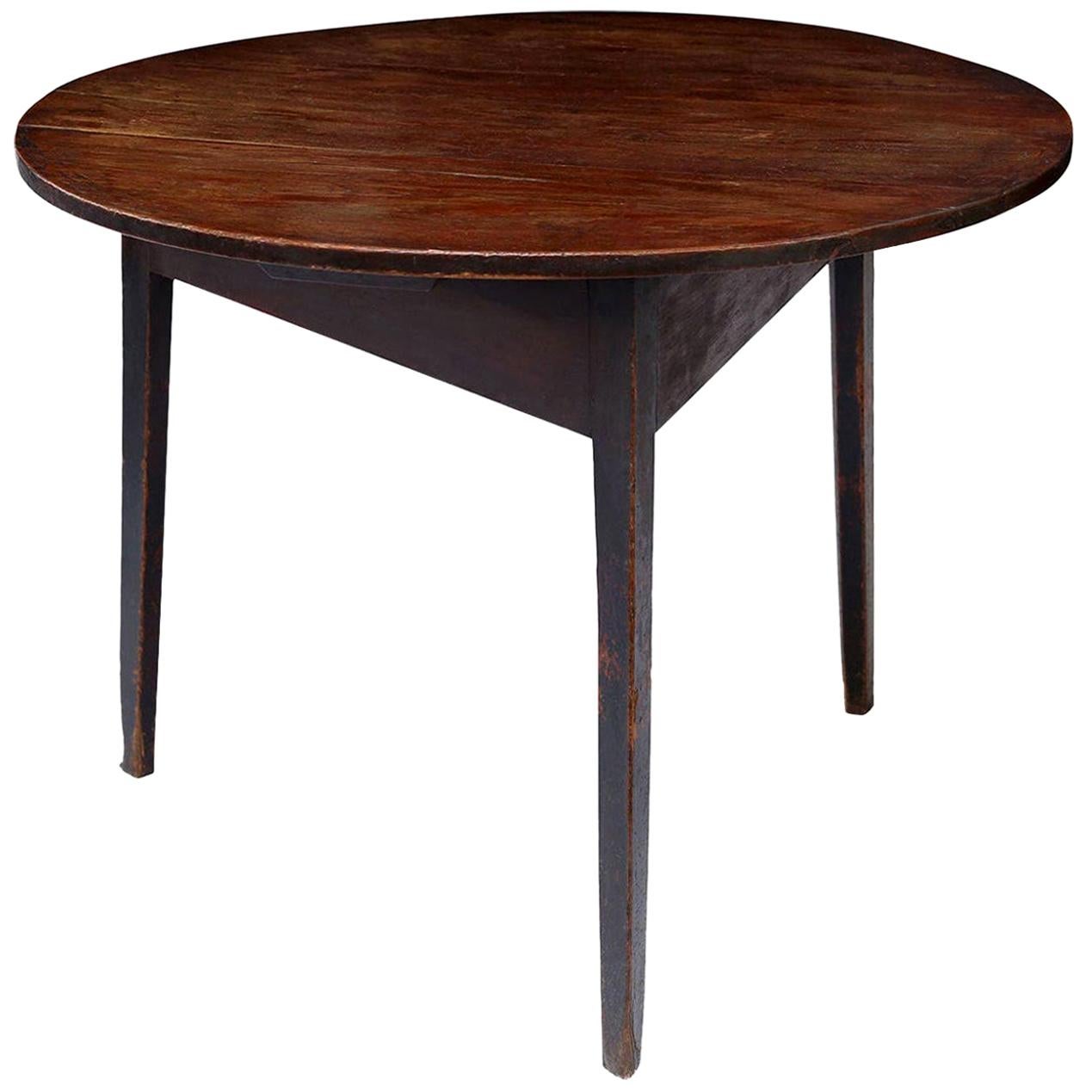 Large Pine Cricket Table Painted Dark Brown