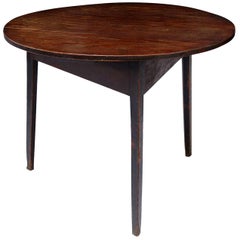 Large Pine Cricket Table Painted Dark Brown
