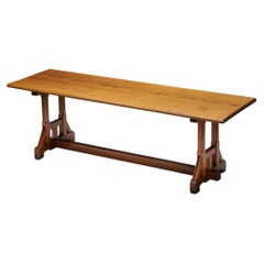 Large Pine Dining Table in the Style of Hendrik Berlage, The Netherlands, 1920s