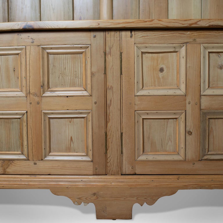 Large Pine Dresser, Antique Pine Stocks, Crafted 20th Century