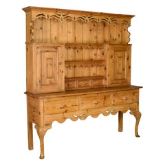 Used Large Pine Dresser in Victorian Taste Country Kitchen Cabinet, Late 20th Century