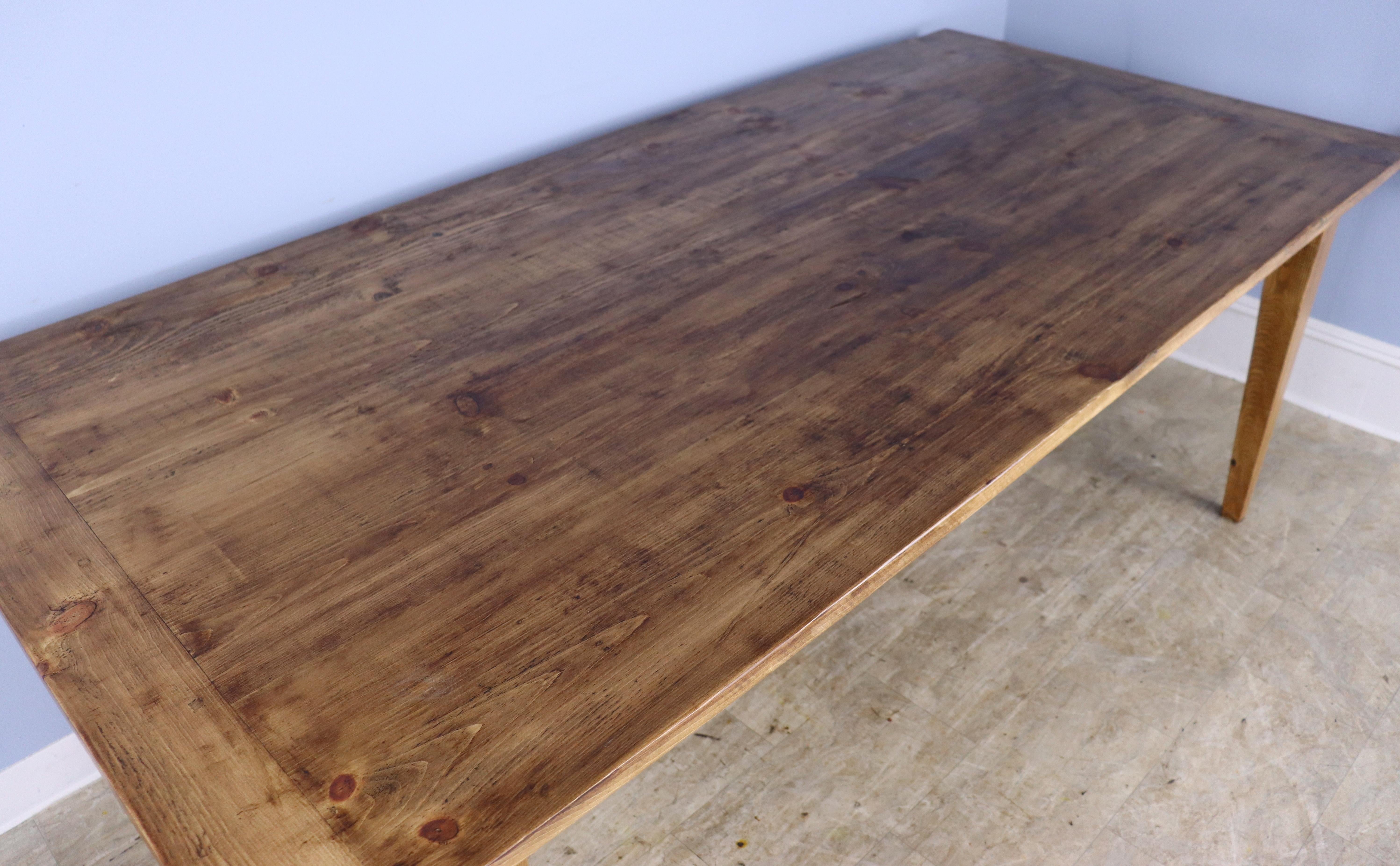 Contemporary Large Pine Farm Table For Sale