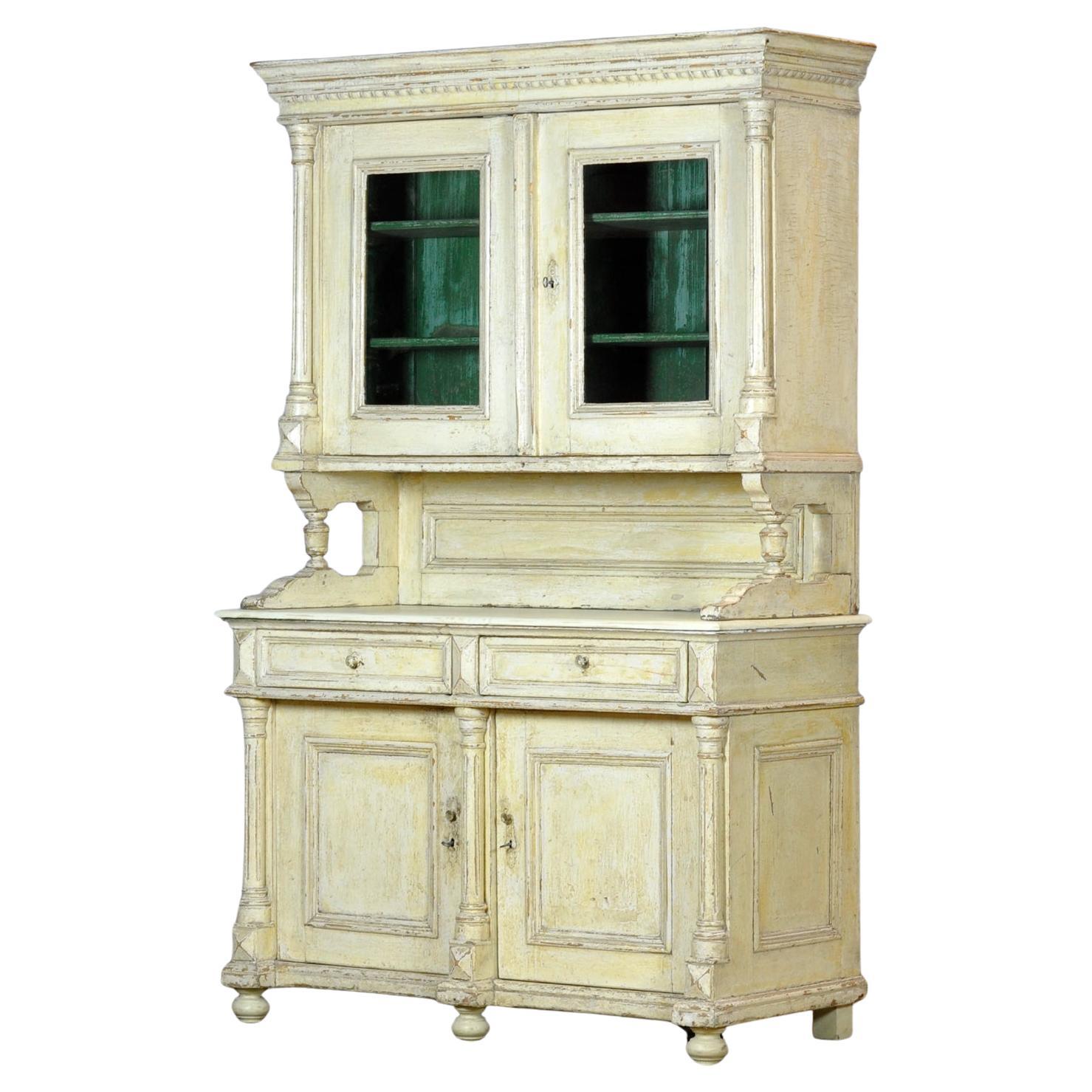 Large Pine kitchen buffet, 1900s For Sale