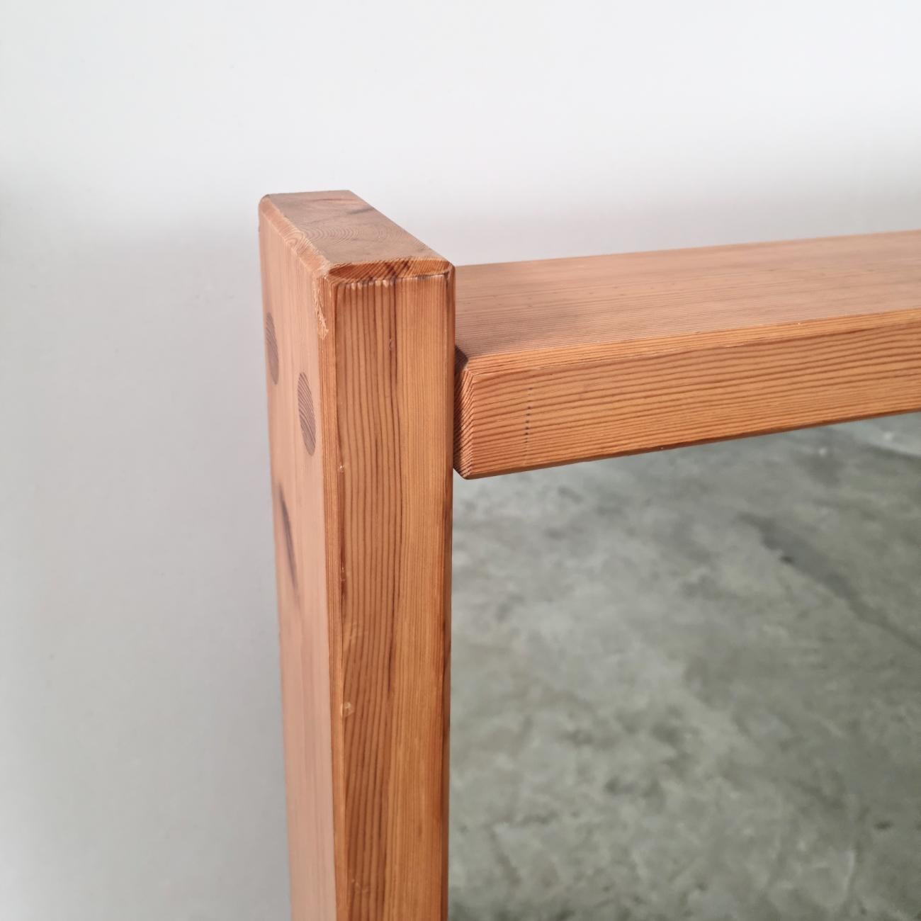 Mid-Century moderno Specchio di pino XXL, anni '70 in vendita