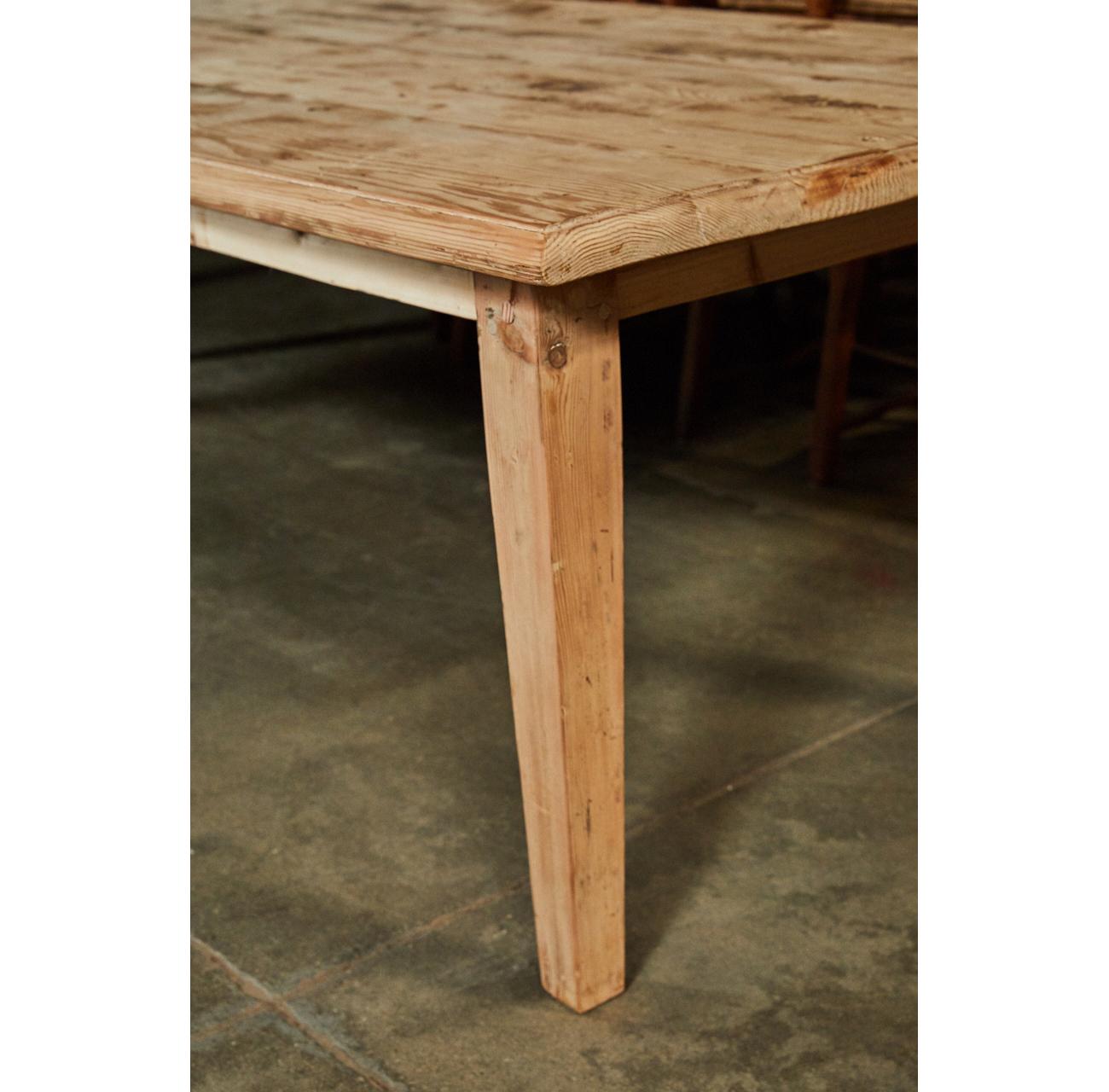 large pine dining table