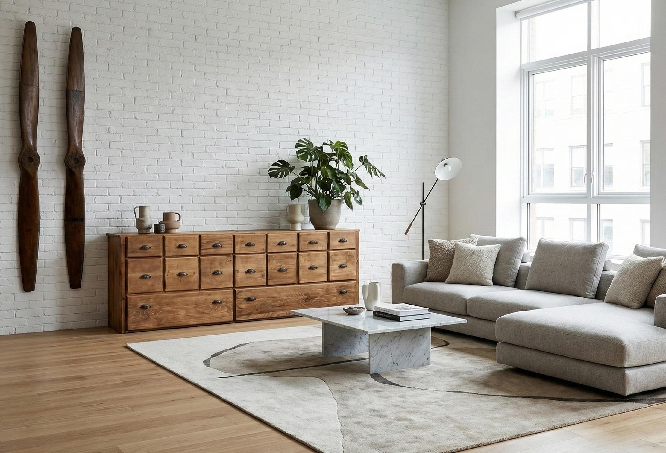 Grande armadio commerciale in pino del 1950 circa in vendita 12