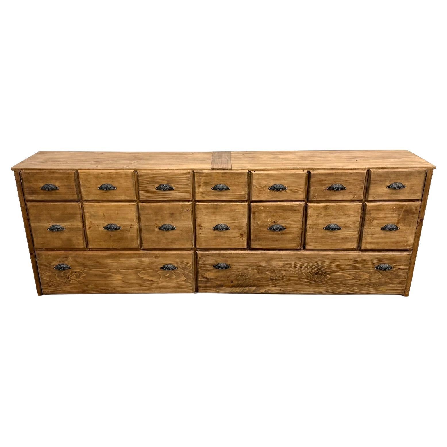 Large Pine Trade Cabinet circa 1950