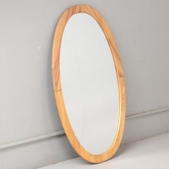 Gran espejo de madera de pino de Glasmaster, Suecia, 1960