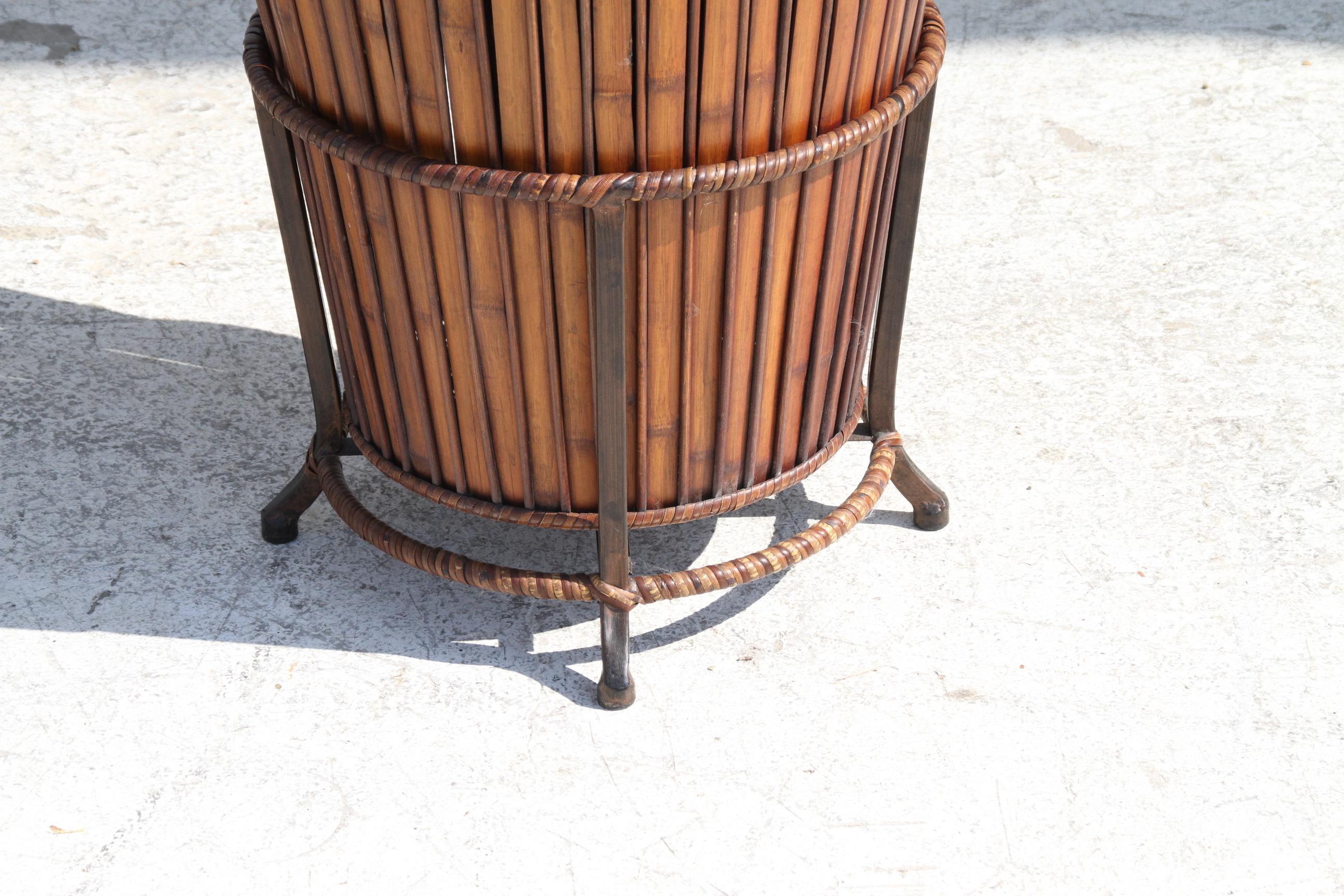 Large Pineapple Shaped Basket on Stand For Sale 2