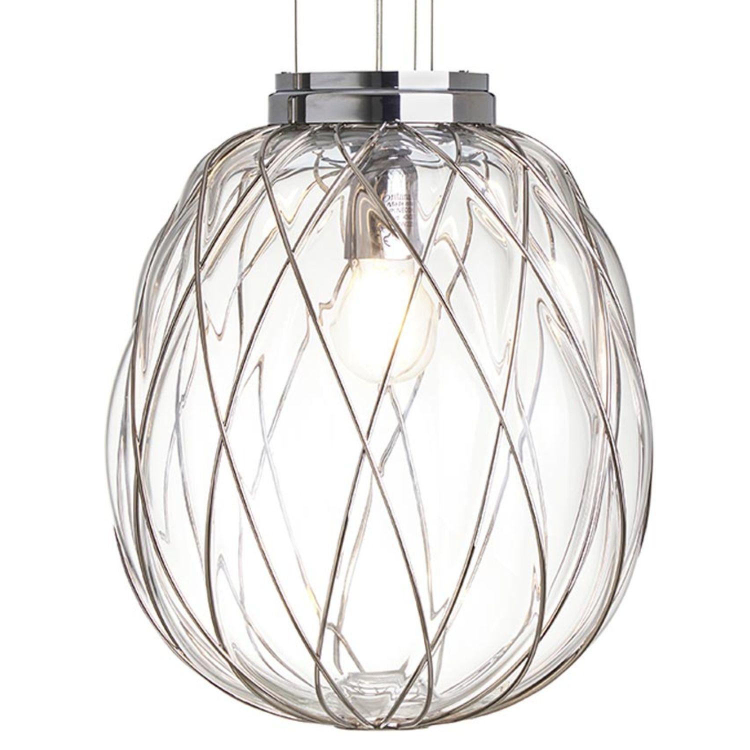 Large 'Pinecone' Suspension Lamp in Opaline Glass & Gold Metal for Fontana Arte For Sale 7