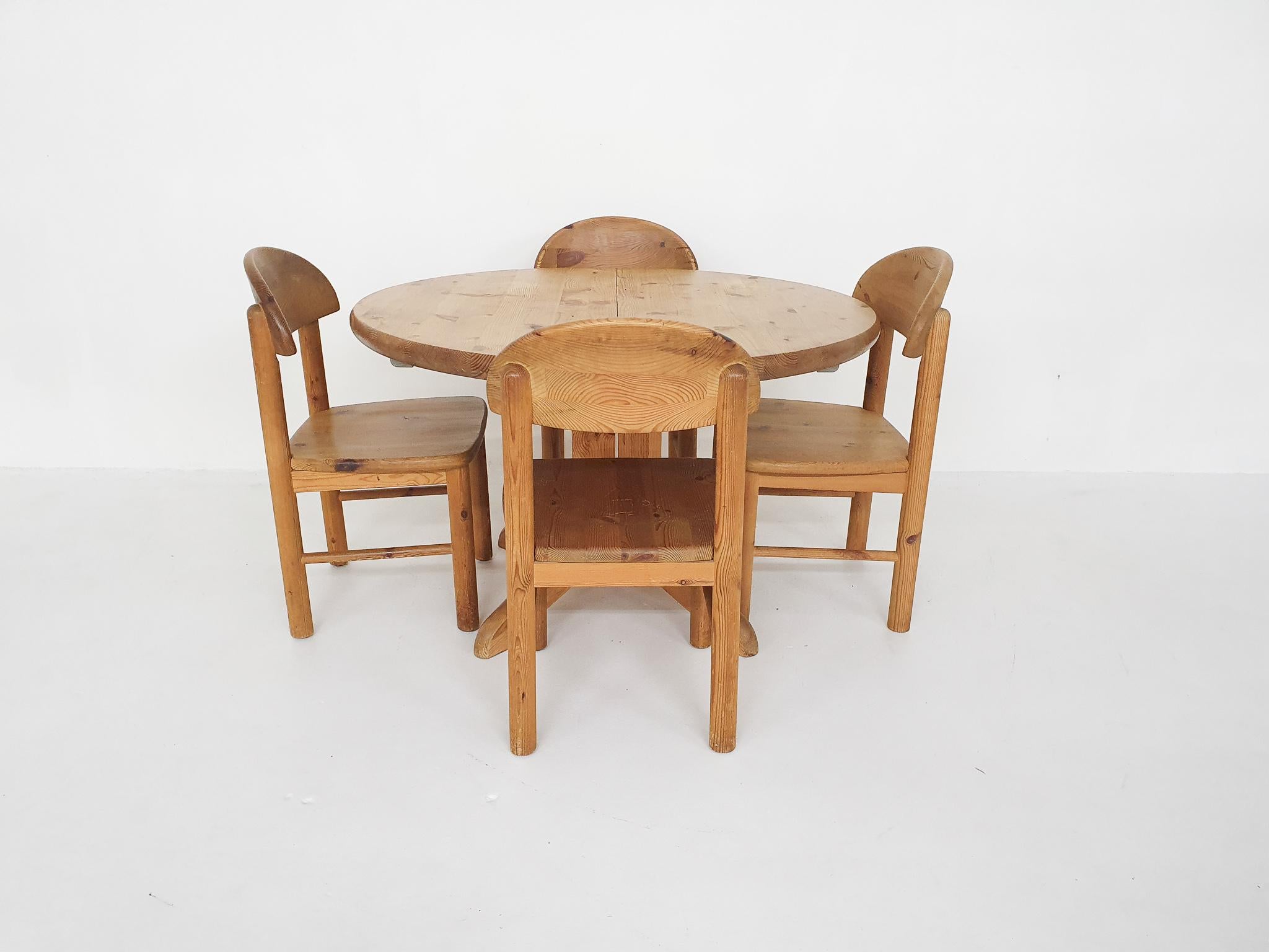 Large Pinewood Extendable Dining Table, Attrb. Riainer Daumiller, 1970's 2