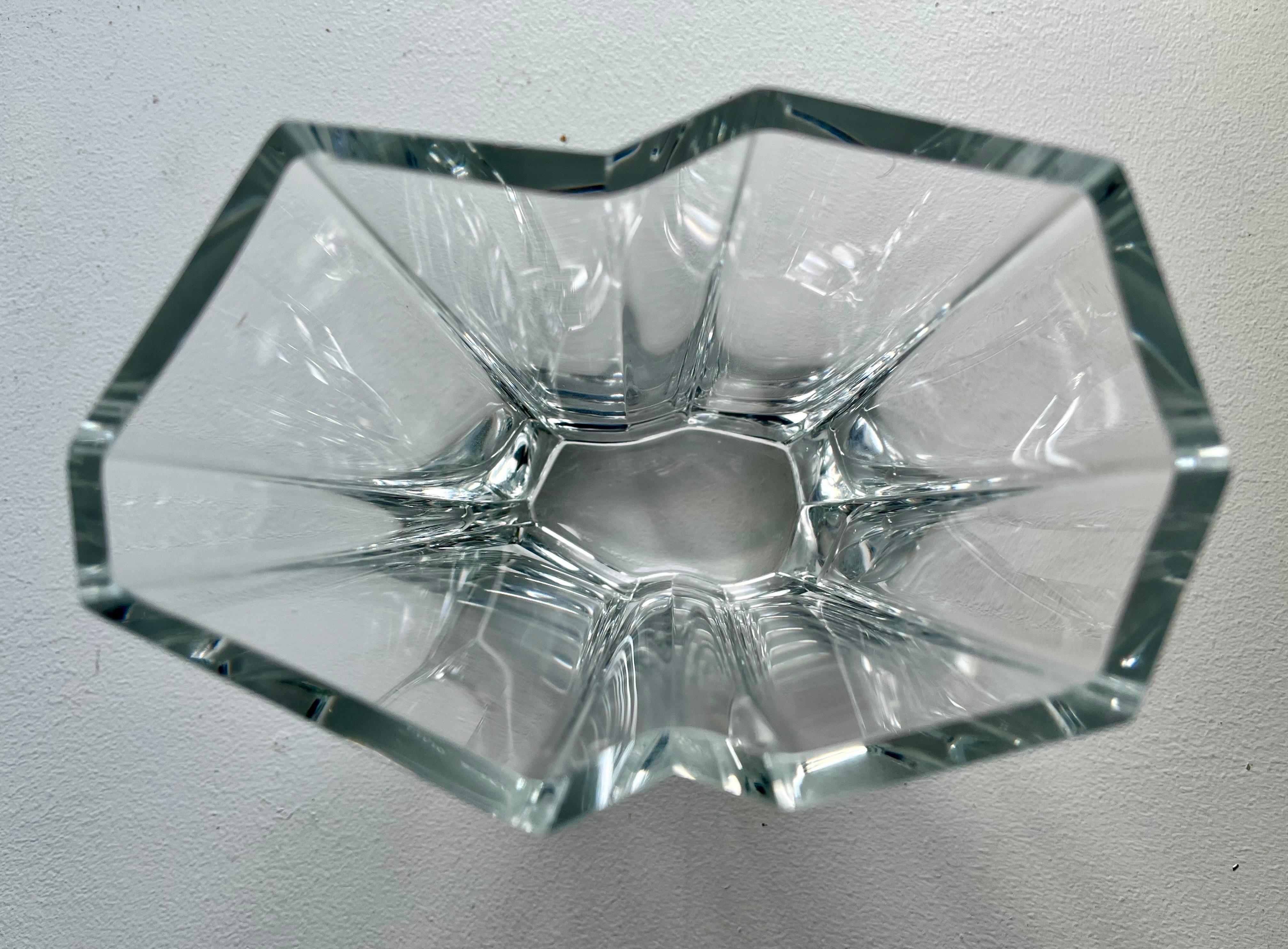 Fine XX secolo Grande vaso di cristallo Pinja di Tapio Wirkkala per Iittala, Finlandia, 1988 in vendita
