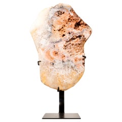 Große rosa Amethyst-Geodeschale mit pastellrosa Quarz