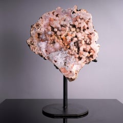 Gran Rodaja de Amatista Rosa en Soporte Personalizado de Brasil - Escultura Natural