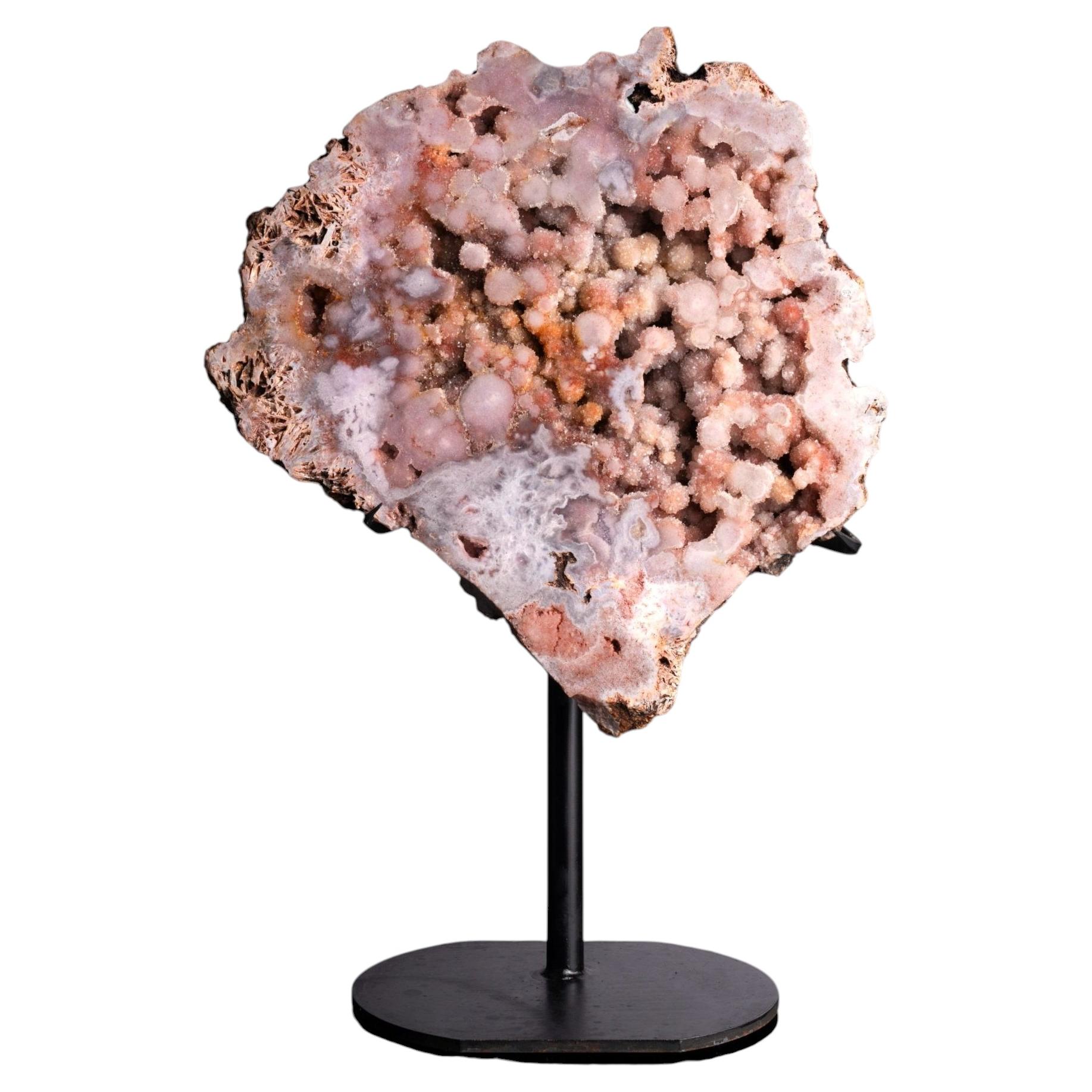 Large Pink Amethyst Slice on Custom Stand from Brazil – Natural Sculpture