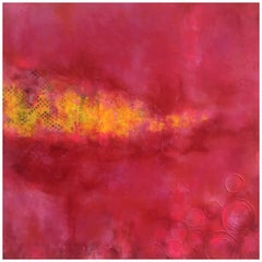 Large Pink and Yellow Abstract Painting Titled "Beloved" by Emily Klima