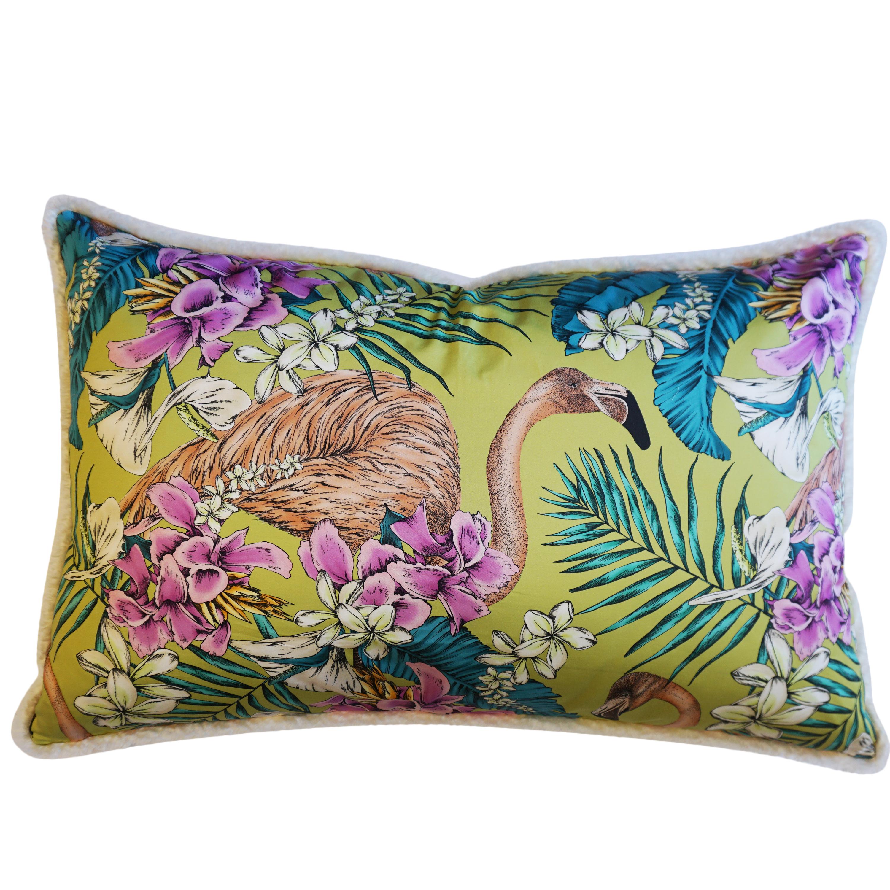 pink flamingo throw pillows