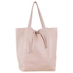 Large Pink Italian Leather Tote