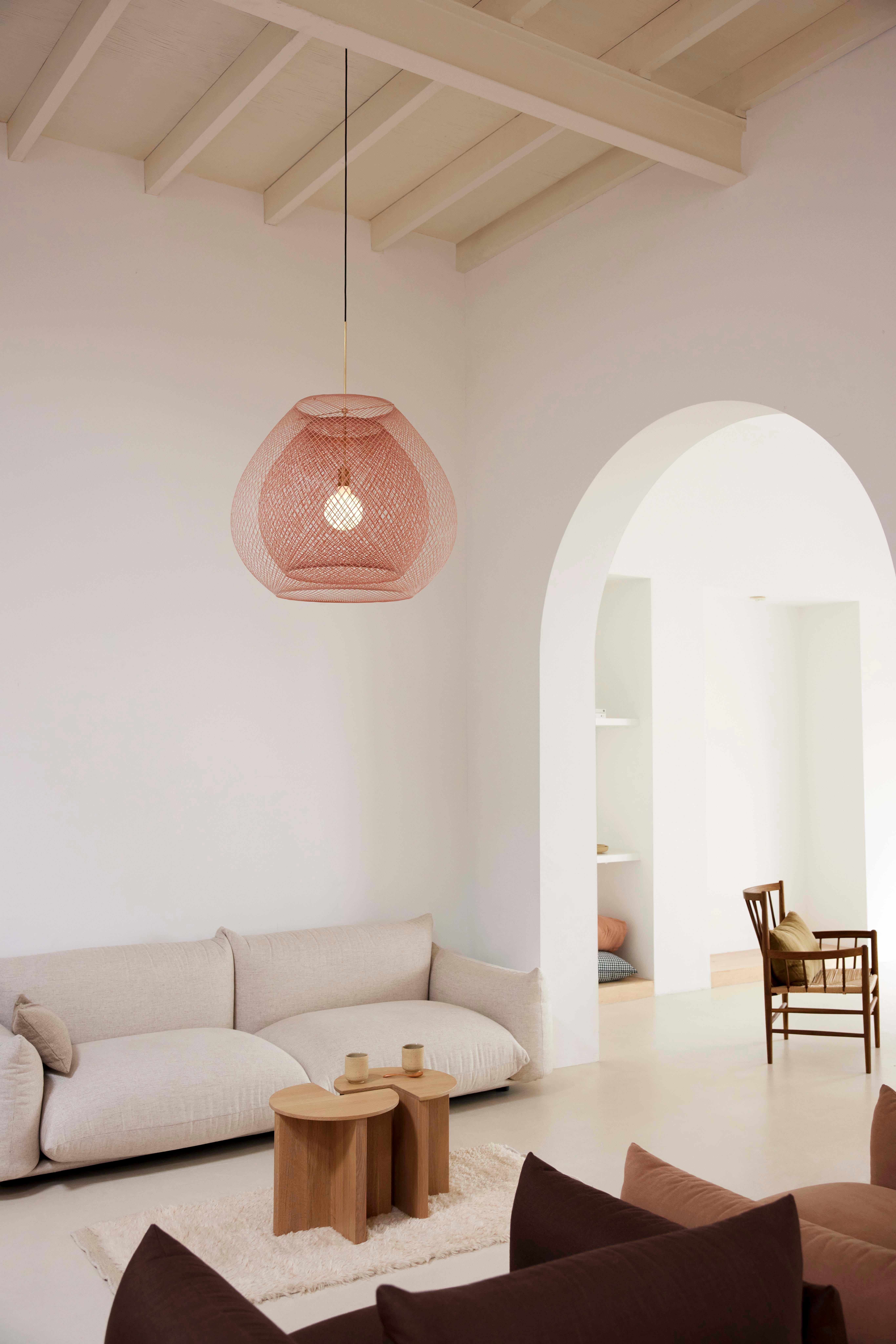 Large Pink Moon Twilight Set Pendant Lamp by Atelier Robotiq In New Condition For Sale In Geneve, CH