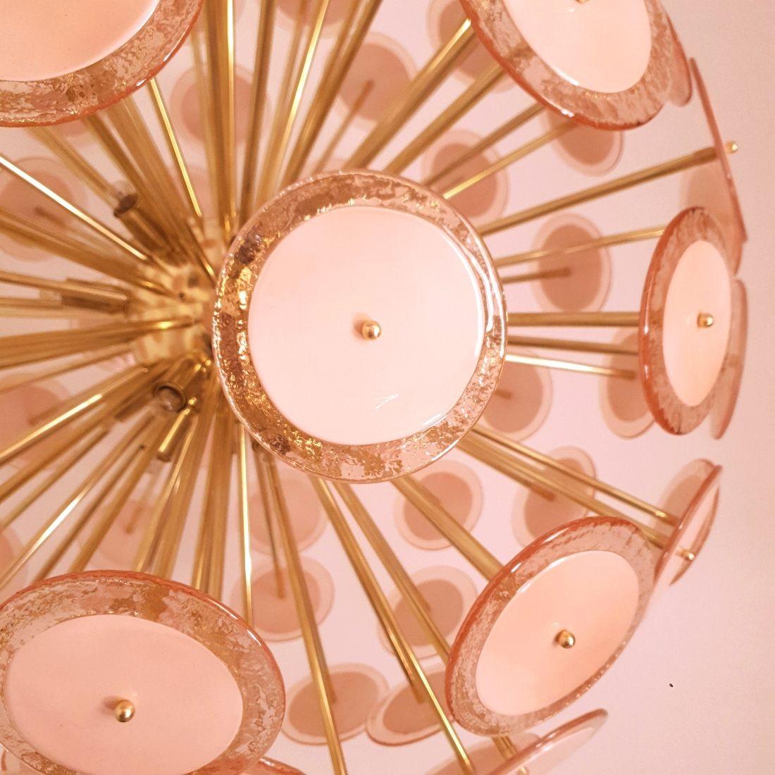 Enorme araña Sputnik de discos de cristal de Murano en venta 3