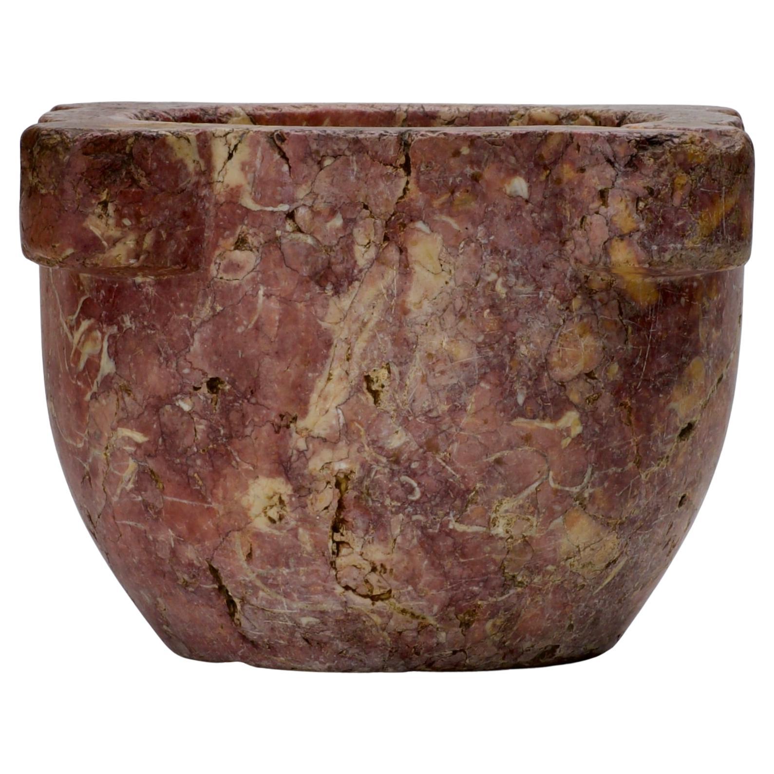 Large Pink Stone Mortar 17th Century