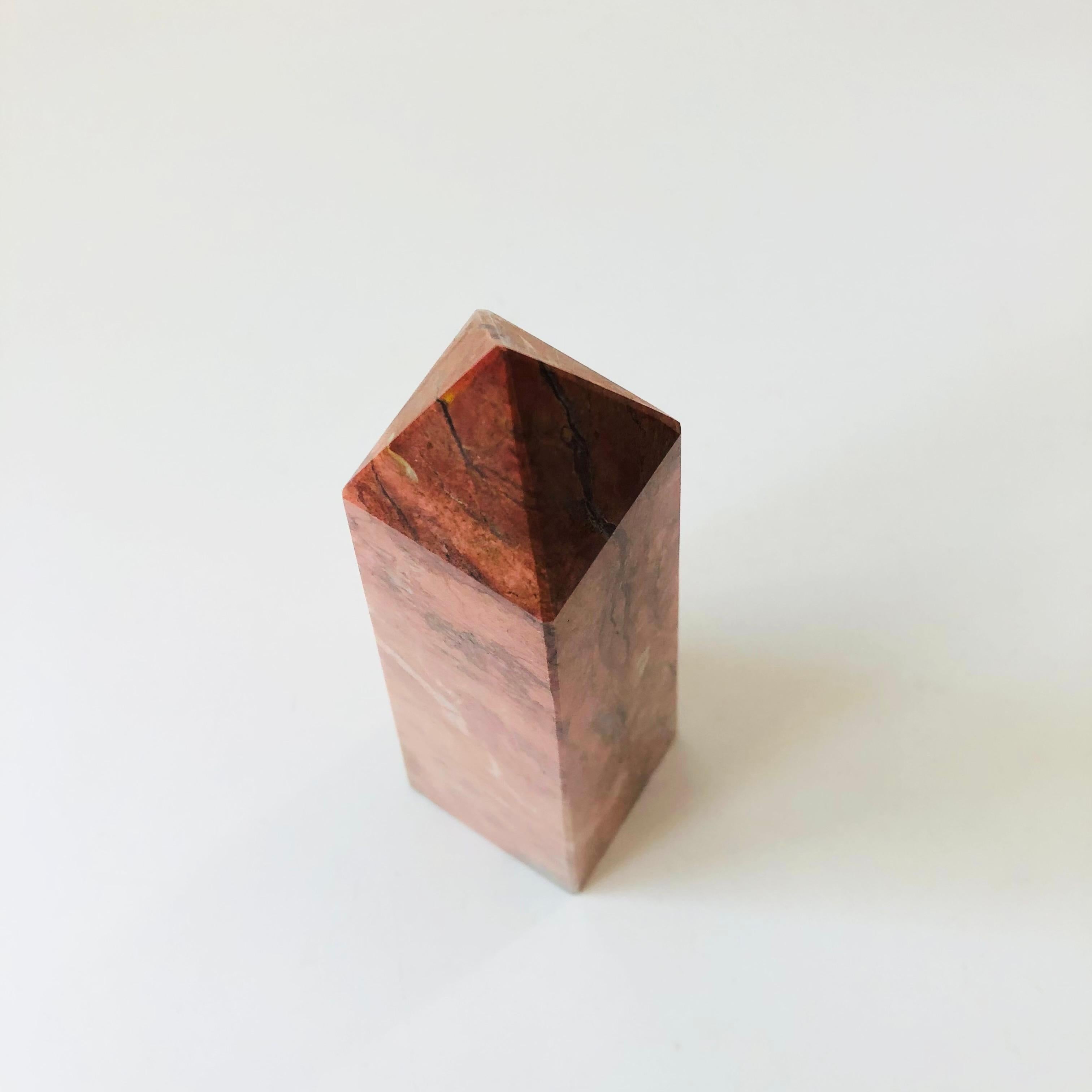Large Pink Stone Obelisk 1