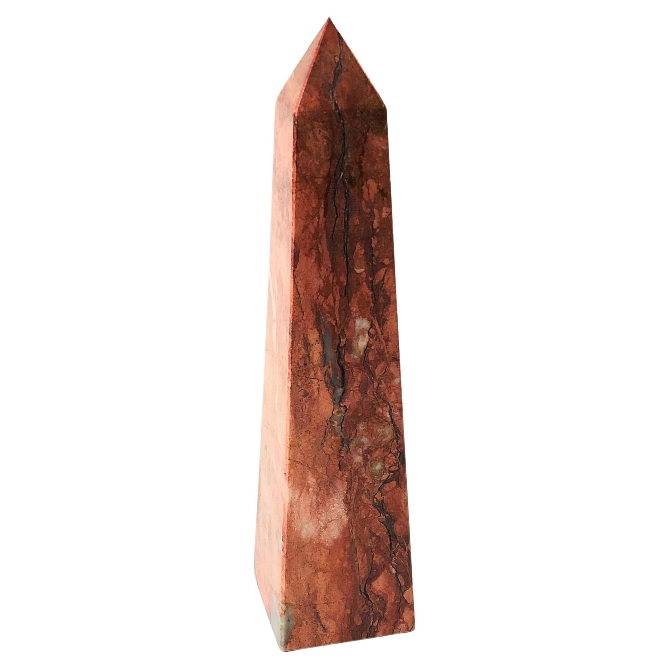 Large Pink Stone Obelisk