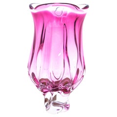 Large Pink Vase, Chribska, Czechoslovakia, 1960s