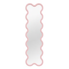 Floor Entryway Modern Rectangular Pink Wavy Mirror - Hvyli 14 by oitoproducts