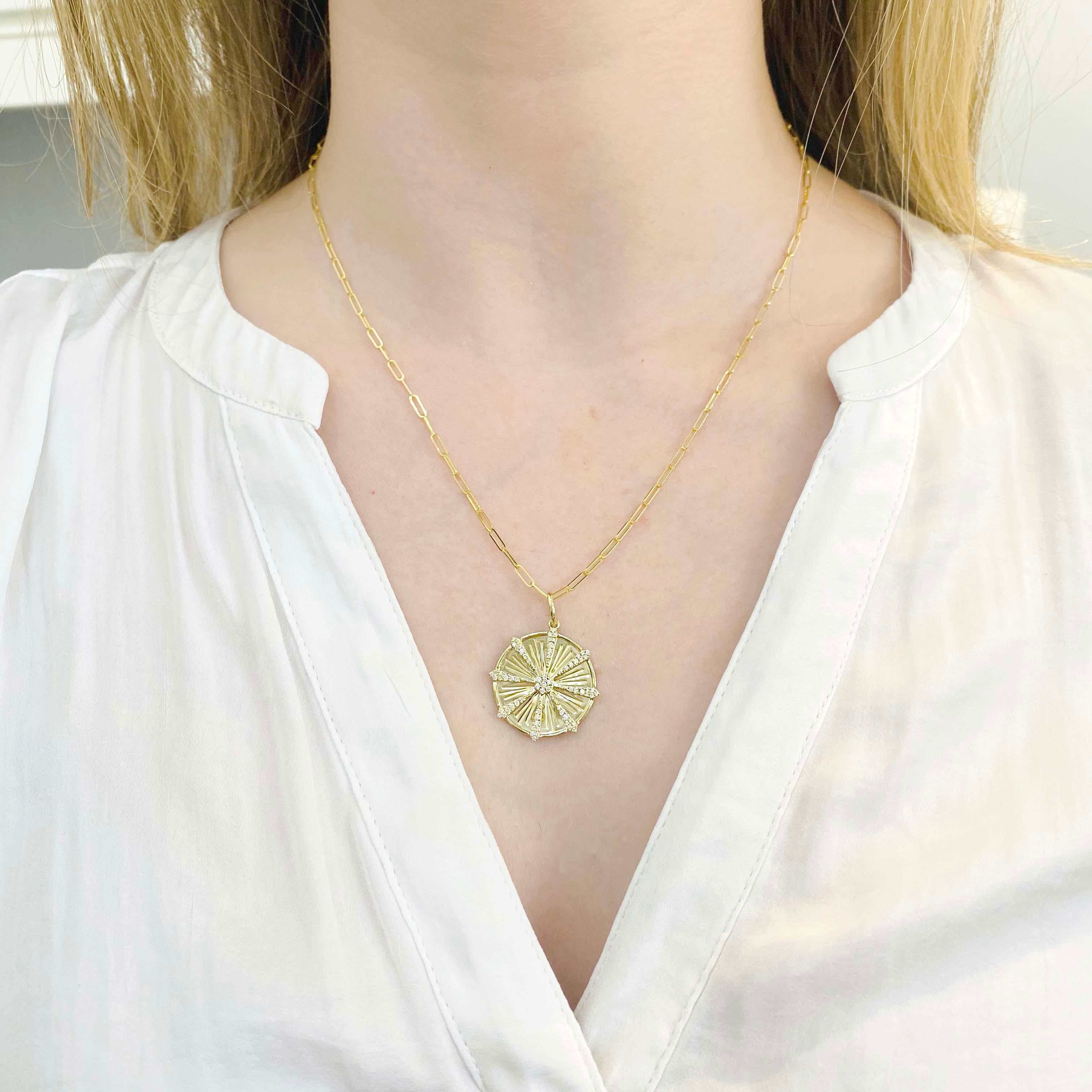 This necklace has such a fun, symmetrical design. It's big enough to make a statement with any outfit! Wear it as a statement signature piece or wear it with other necklaces. This necklace is a custom order and normally takes 3-4 weeks to make.