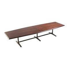Large 'Pirellone' Rosewood Conference Table by Gio Ponti for RIMA, Italy, 1958