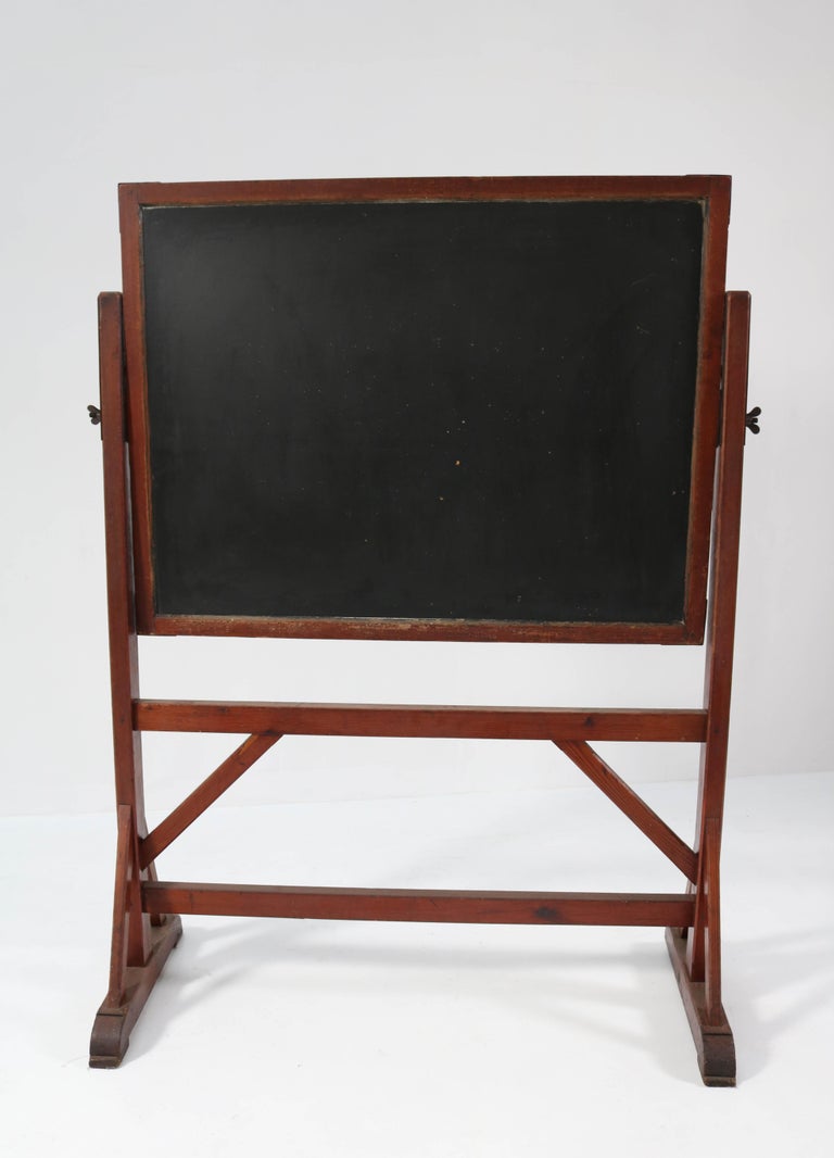 Large Pitch Pine Art Nouveau Blackboard Chalkboard, 1900s For Sale 1