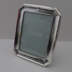 Grand cadre photo en argent sterling grainé - 1911