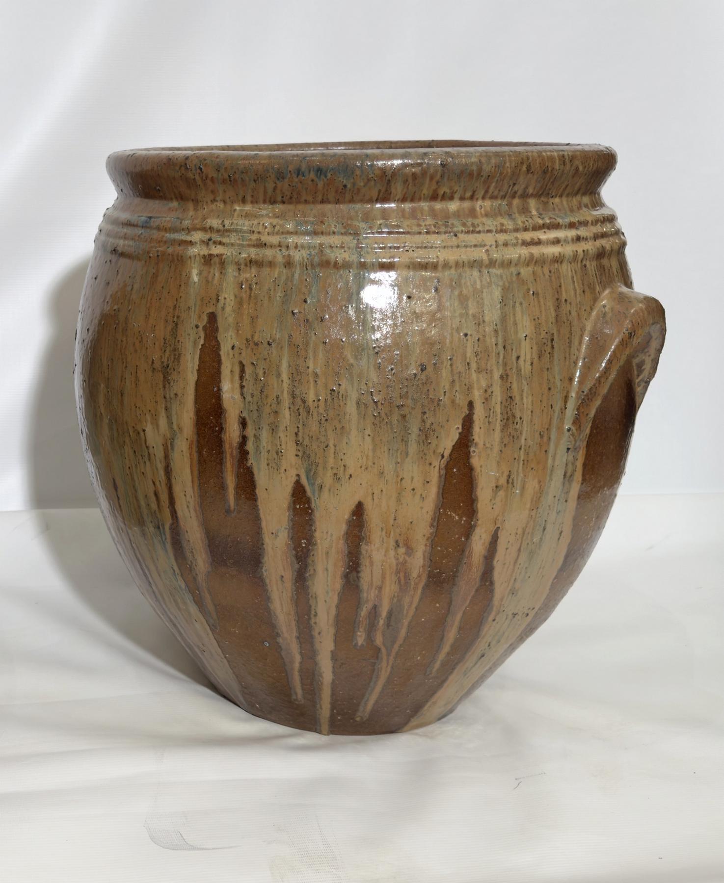 Glazed Large planter in glazed stoneware Aubenas, France, circa 1930