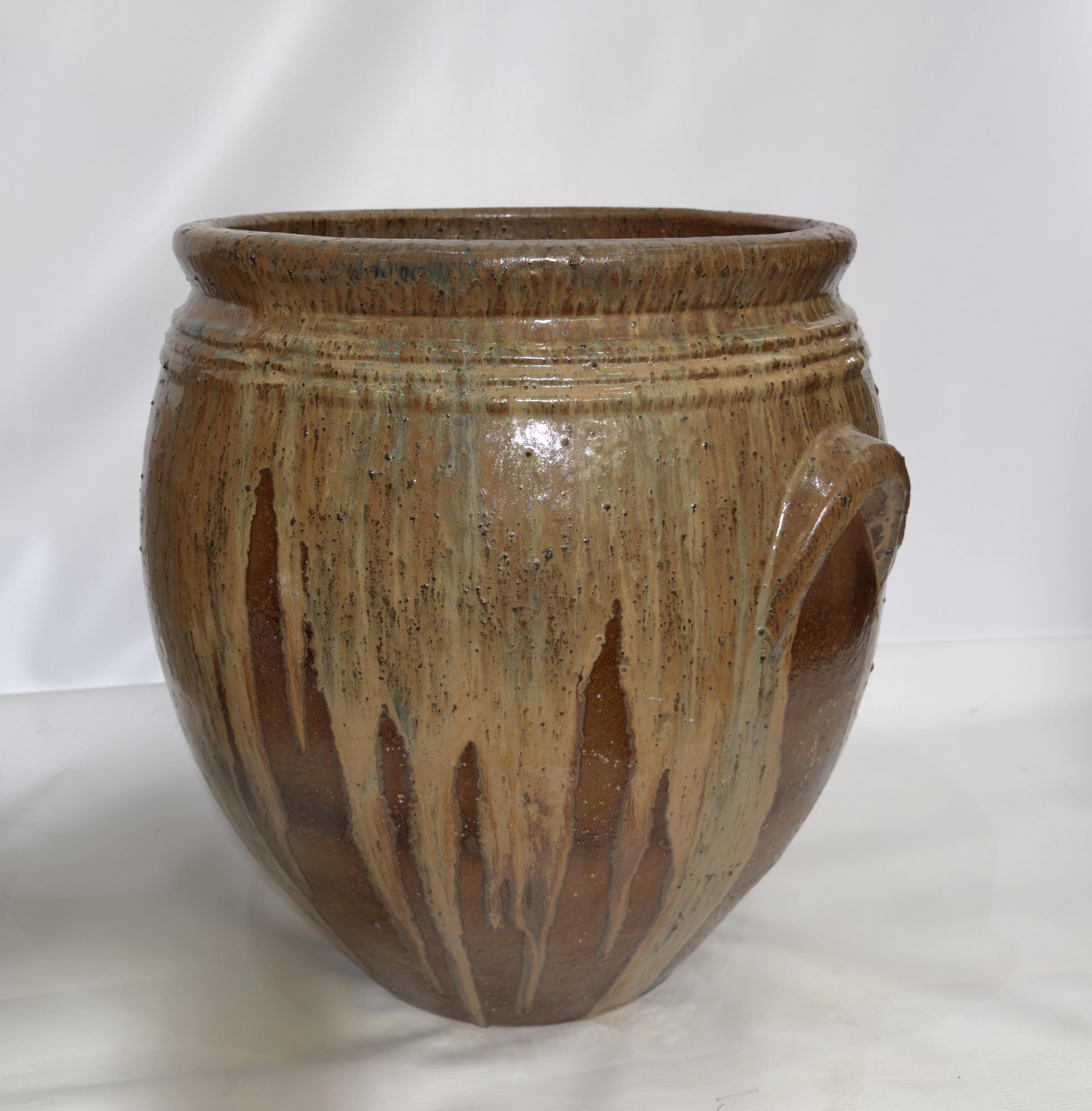 Large planter in glazed stoneware Aubenas, France, circa 1930 In Good Condition In Paris, FR