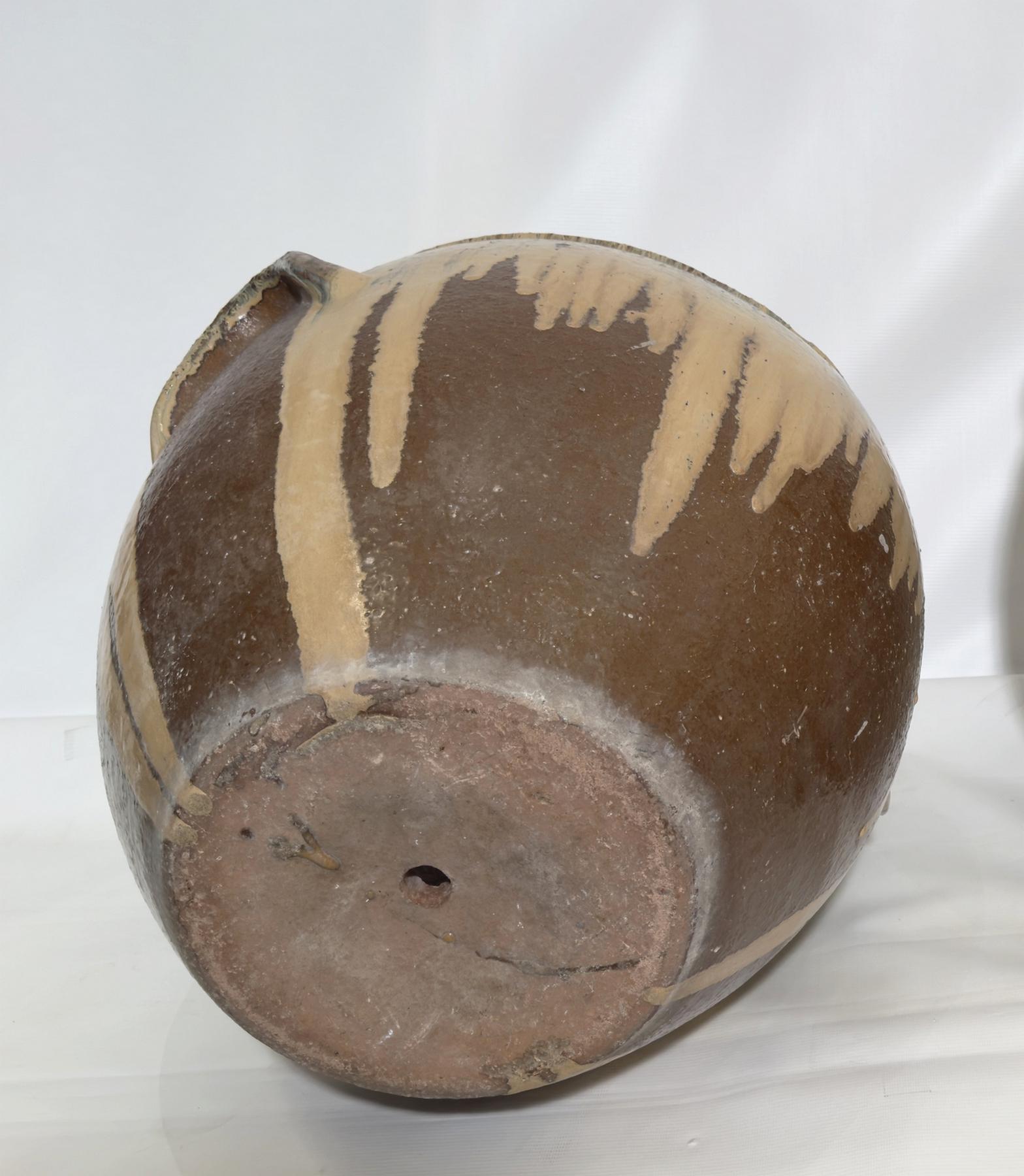 Large planter in glazed stoneware Aubenas, France, circa 1930 In Good Condition In Paris, FR