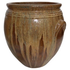 Large planter in glazed stoneware Aubenas, France, circa 1930