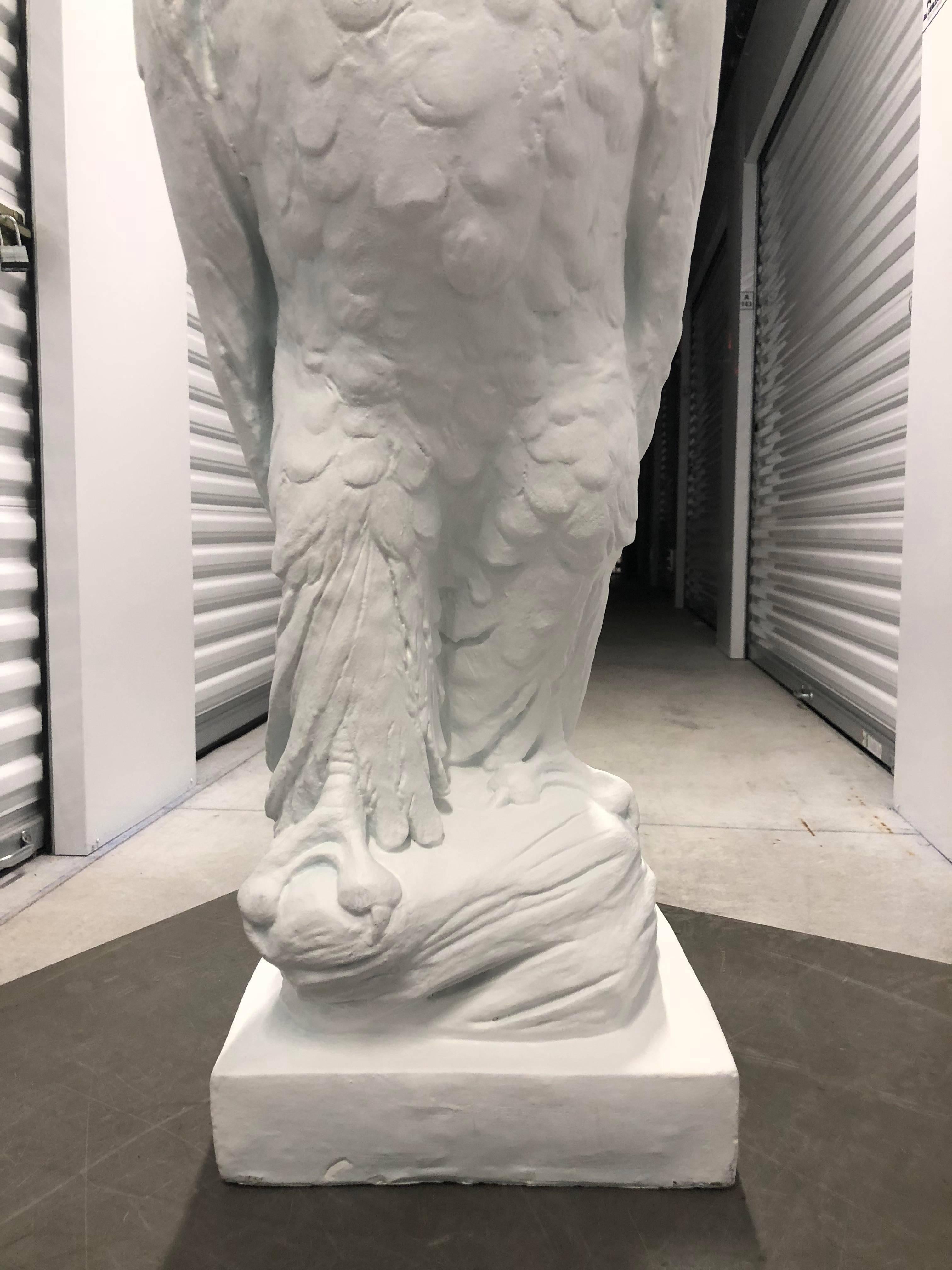 American Classical Large Classical Plaster Eagle Sculpture, 1945