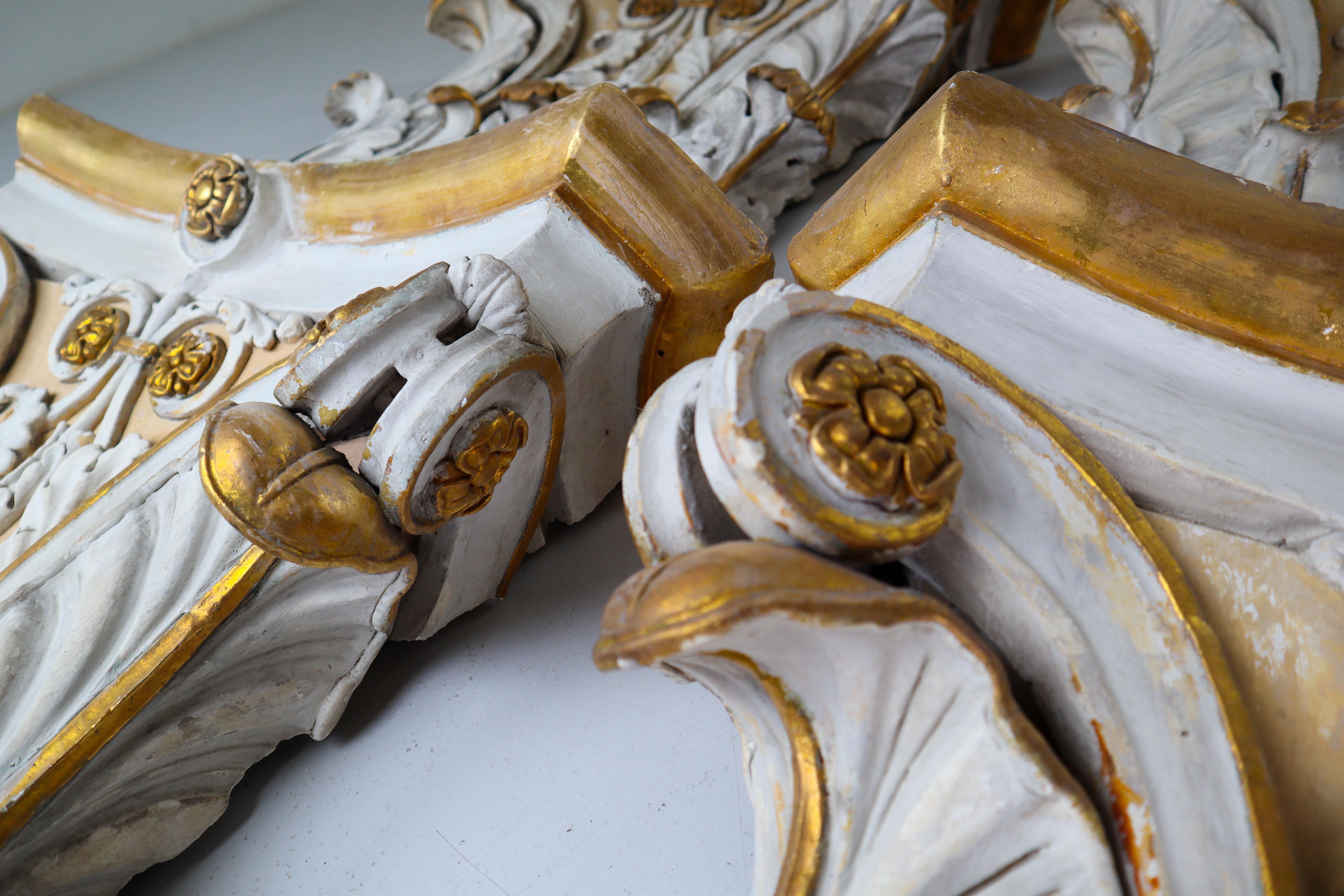 Large Plaster Architectural Ionic Capital Element, Austria, 1880 For Sale 2
