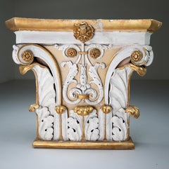 Large Plaster Architectural Ionic Capital Element, Austria, 1880