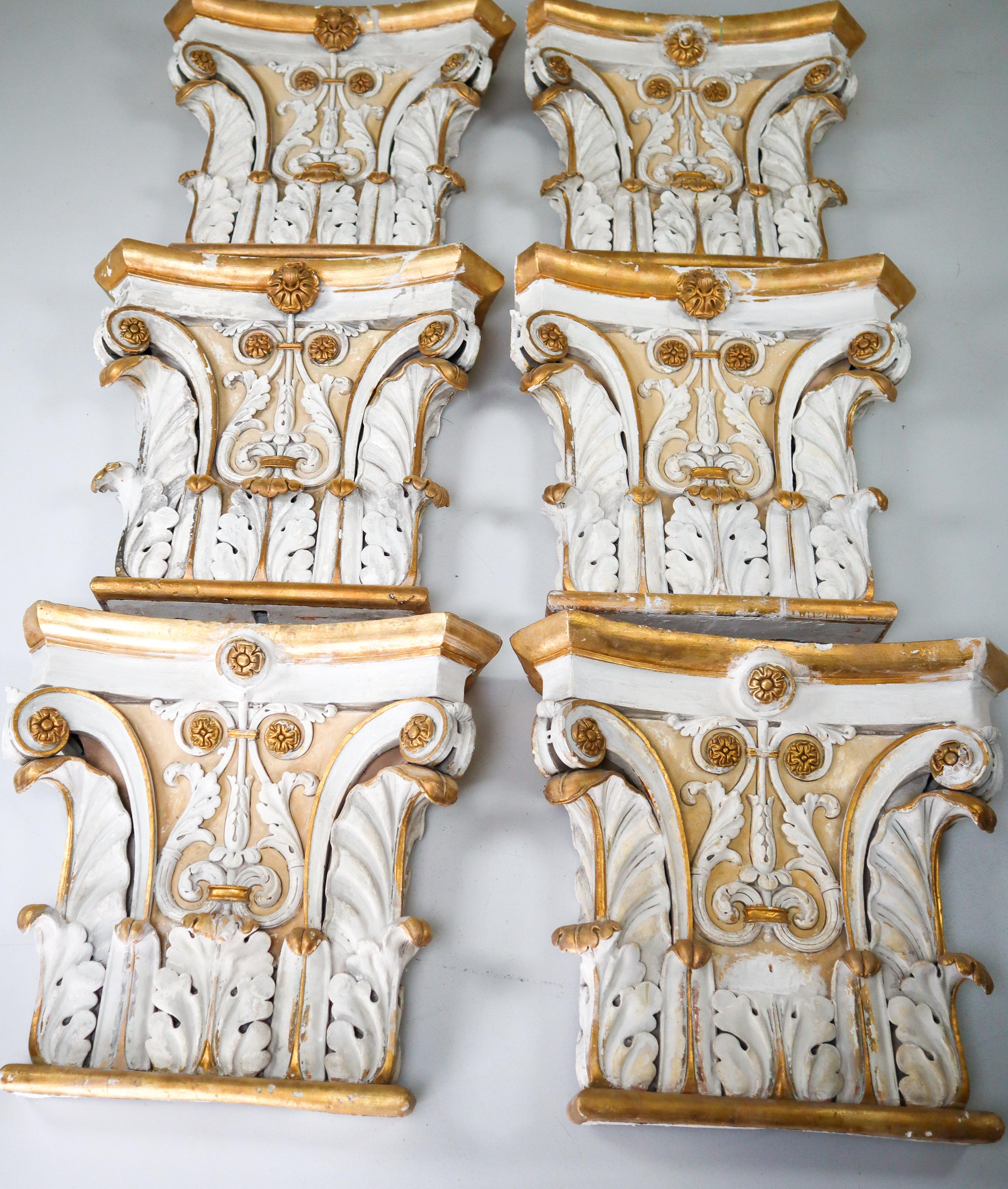 Large Plaster Architectural Ionic Capital Element, Austria, 1880 In Good Condition For Sale In Almelo, NL