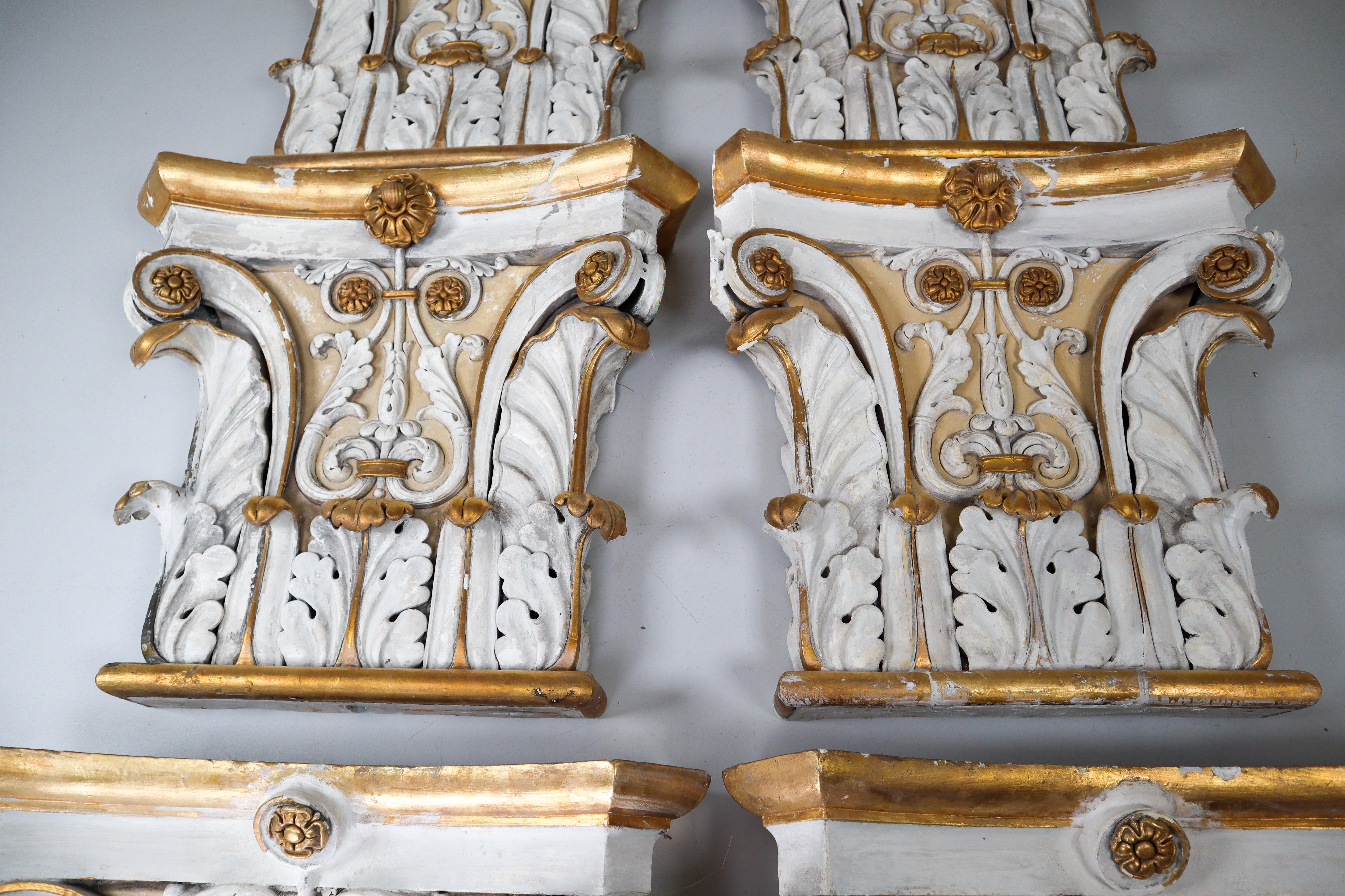 19th Century Large Plaster Architectural Ionic Capital Element, Austria, 1880 For Sale