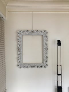 Large Plaster Baroque Mirror in the Style of Serge Roche